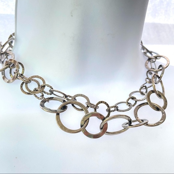 Gunmetal Link Long Necklace - Picture 3 of 9